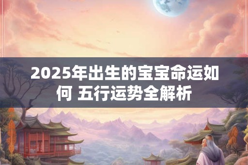 2025年出生的宝宝命运如何 五行运势全解析