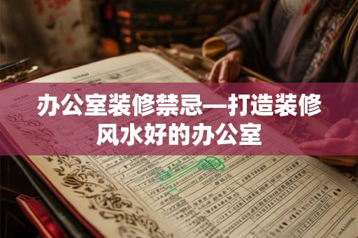 办公室装修禁忌—打造装修风水好的办公室