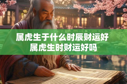 属虎生于什么时辰财运好 属虎生时财运好吗 属虎生于什么时辰财运好 属虎生时财运好吗