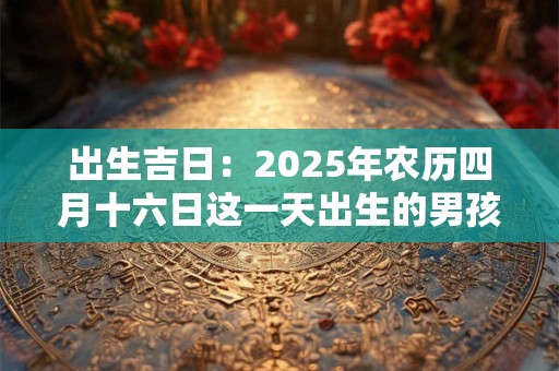出生吉日：2025年农历四月十六日这一天出生的男孩好不好