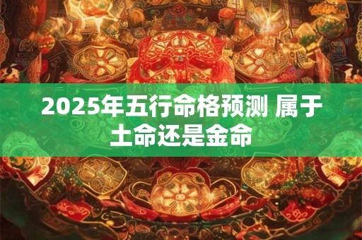 2025年五行命格预测 属于土命还是金命