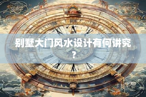 别墅大门风水设计有何讲究？