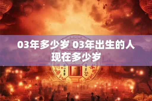 03年多少岁 03年出生的人现在多少岁