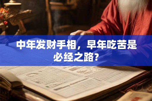 中年发财手相，早年吃苦是必经之路？
