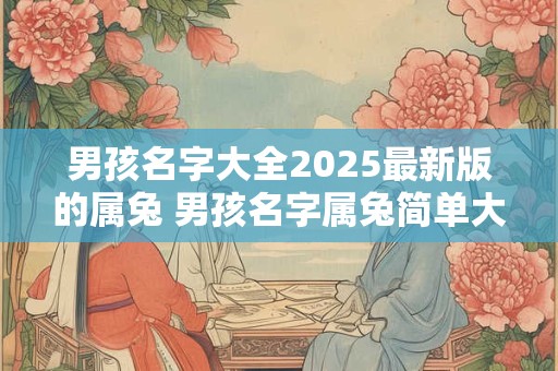 男孩名字大全2025最新版的属兔 男孩名字属兔简单大方洋气