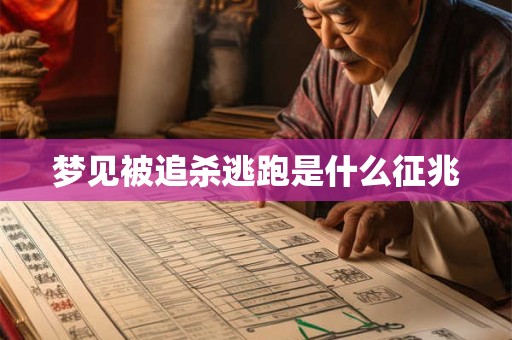 梦见被追杀逃跑是什么征兆