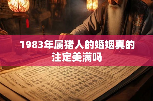 1983年属猪人的婚姻真的注定美满吗