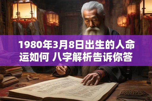 1980年3月8日出生的人命运如何 八字解析告诉你答案