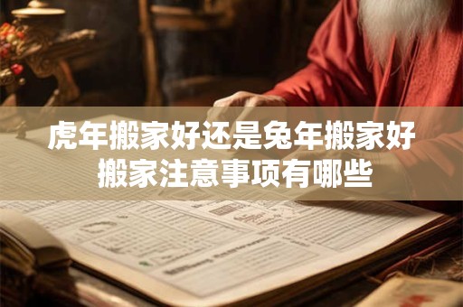 虎年搬家好还是兔年搬家好 搬家注意事项有哪些