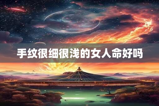 手纹很细很浅的女人命好吗 手纹很细很浅的女人命好吗