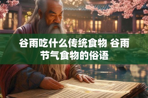 谷雨吃什么传统食物 谷雨节气食物的俗语