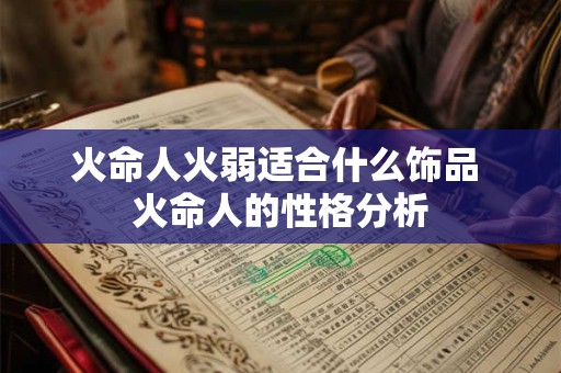 详细阅读:火命人火弱适合什么饰品 火命人的性格分析 火命人火弱适合什么饰品 火命人的性格分析