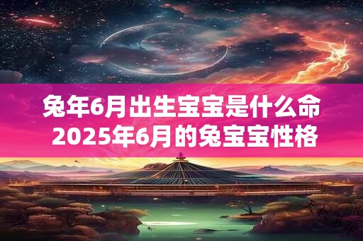 兔年6月出生宝宝是什么命 2025年6月的兔宝宝性格分析