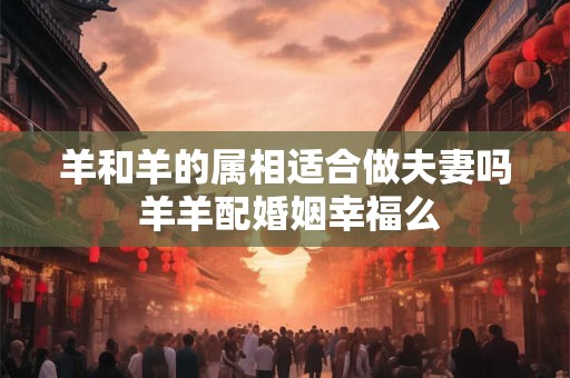 羊和羊的属相适合做夫妻吗 羊羊配婚姻幸福么