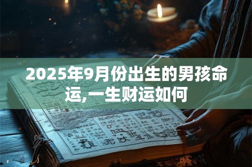 2025年9月份出生的男孩命运,一生财运如何