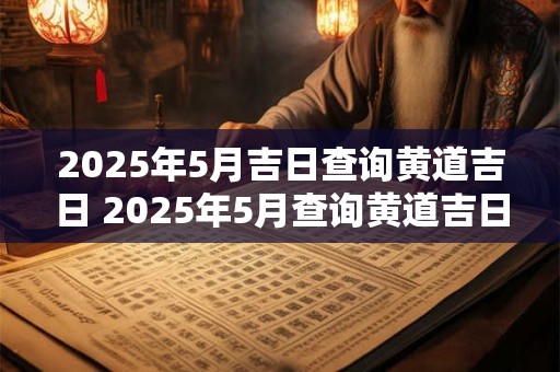 2025年5月吉日查询黄道吉日 2025年5月查询黄道吉日
