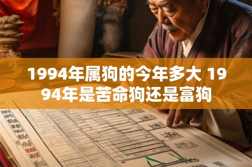 1994年属狗的今年多大 1994年是苦命狗还是富狗
