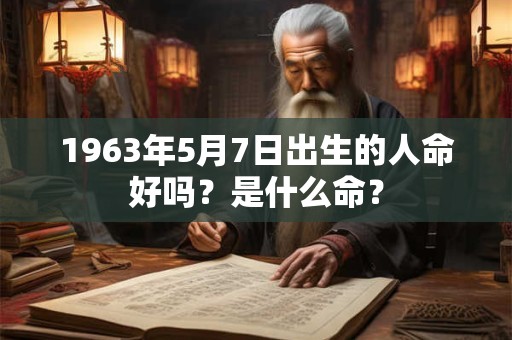 1963年5月7日出生的人命好吗？是什么命？