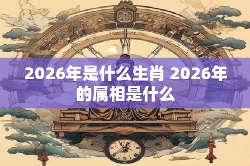 2026年是什么生肖 2026年的属相是什么