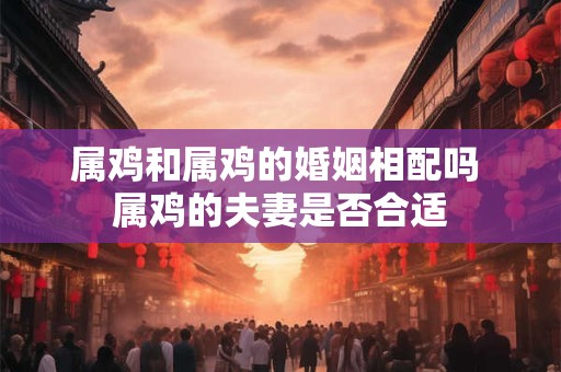 属鸡和属鸡的婚姻相配吗 属鸡的夫妻是否合适