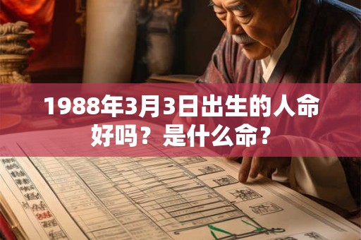 1988年3月3日出生的人命好吗？是什么命？