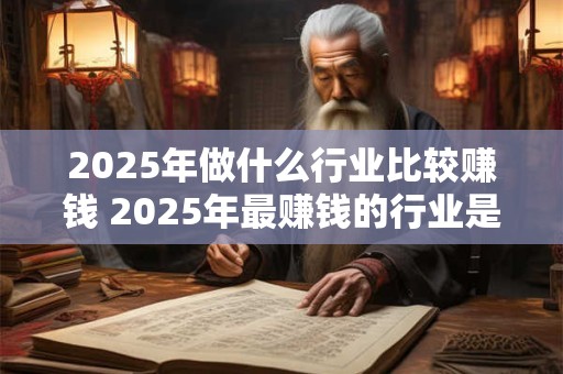 2025年做什么行业比较赚钱 2025年最赚钱的行业是什么