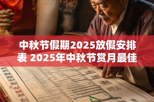 中秋节假期2025放假安排表 2025年中秋节赏月最佳时间