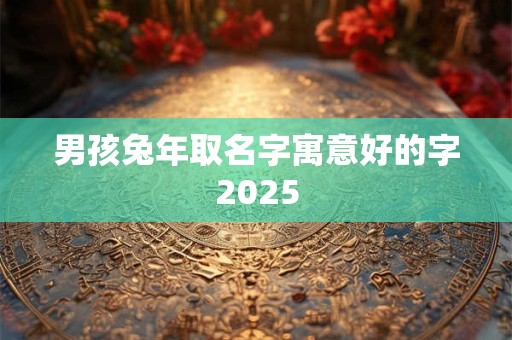 男孩兔年取名字寓意好的字2025
