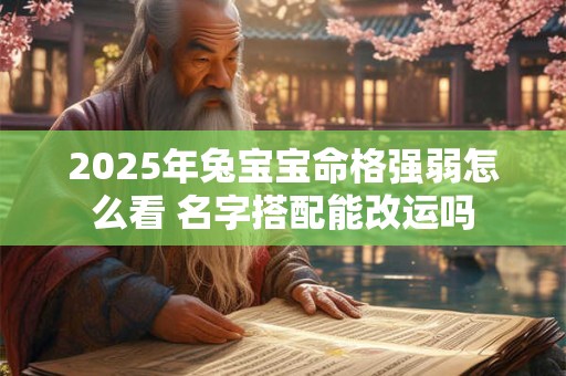 2025年兔宝宝命格强弱怎么看 名字搭配能改运吗