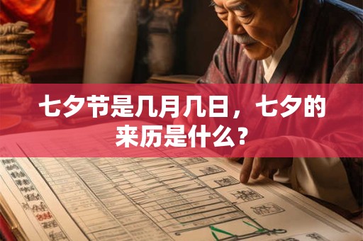 七夕节是几月几日，七夕的来历是什么？