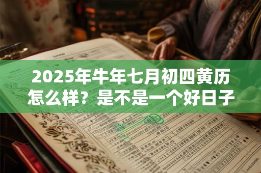 2025年牛年七月初四黄历怎么样？是不是一个好日子？