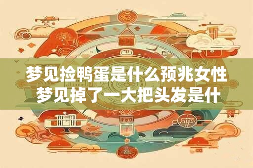 梦见捡鸭蛋是什么预兆女性 梦见掉了一大把头发是什么征兆女人