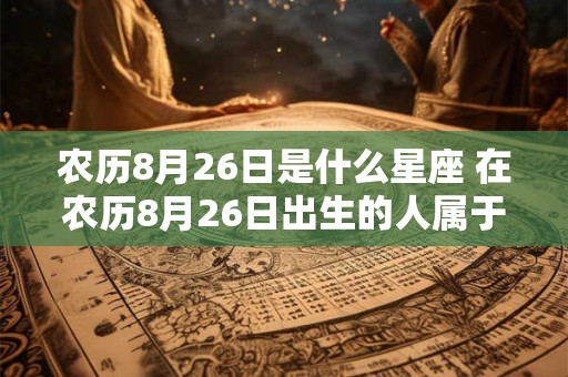 农历8月26日是什么星座 在农历8月26日出生的人属于哪个星座 农历8月26日是什么星座 在农历8月26日出生的人属于哪个星座