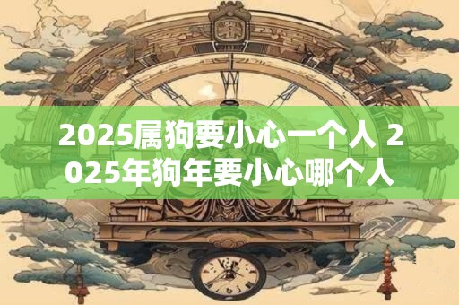 2025属狗要小心一个人 2025年狗年要小心哪个人