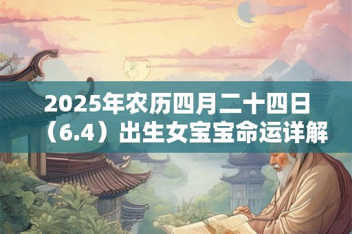 2025年农历四月二十四日（6.4）出生女宝宝命运详解