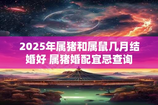 2025年属猪和属鼠几月结婚好 属猪婚配宜忌查询