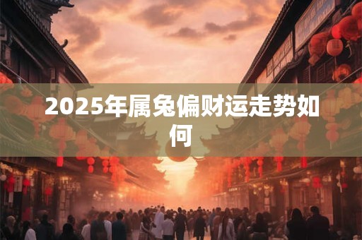 2025年属兔偏财运走势如何