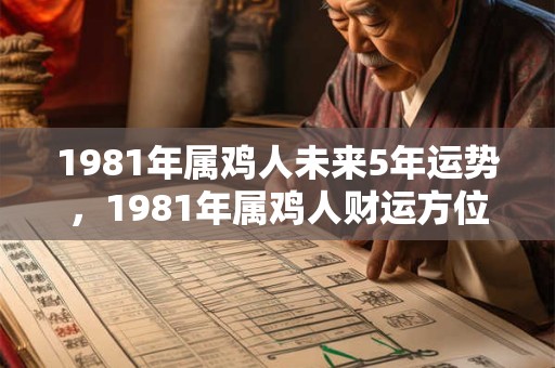 1981年属鸡人未来5年运势，1981年属鸡人财运方位