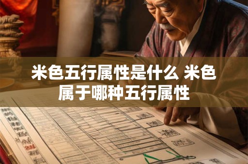 米色五行属性是什么 米色属于哪种五行属性