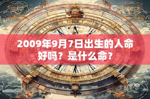 2009年9月7日出生的人命好吗？是什么命？