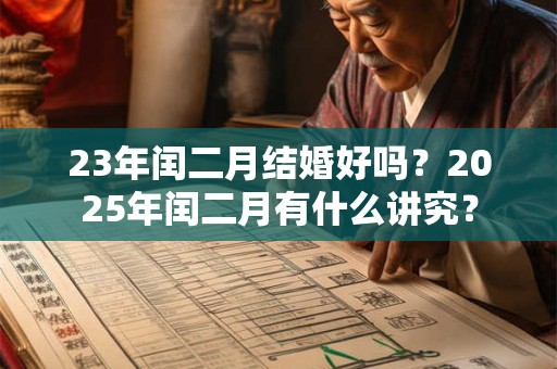 23年闰二月结婚好吗？2025年闰二月有什么讲究？