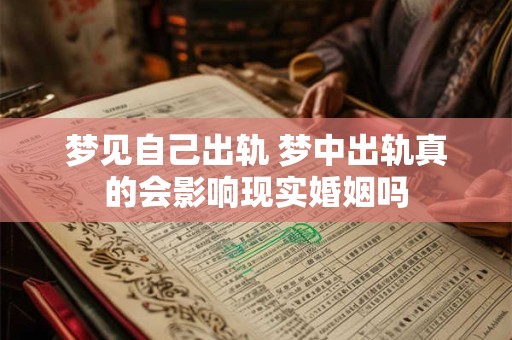 梦见自己出轨 梦中出轨真的会影响现实婚姻吗