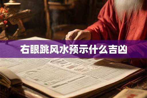 右眼跳风水预示什么吉凶
