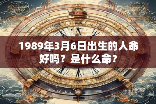 1989年3月6日出生的人命好吗？是什么命？