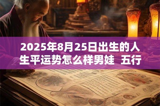 2025年8月25日出生的人生平运势怎么样男娃  五行缺啥