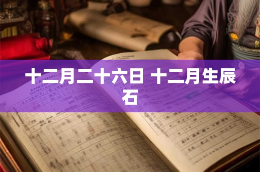 十二月二十六日 十二月生辰石