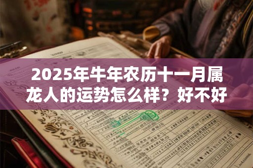 2025年牛年农历十一月属龙人的运势怎么样？好不好？