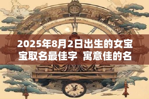 2025年8月2日出生的女宝宝取名最佳字  寓意佳的名字大全