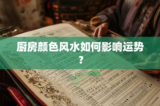 厨房颜色风水如何影响运势？