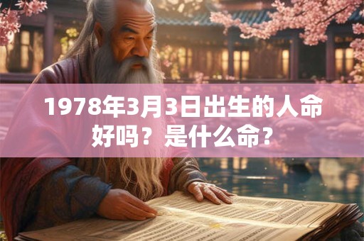1978年3月3日出生的人命好吗？是什么命？